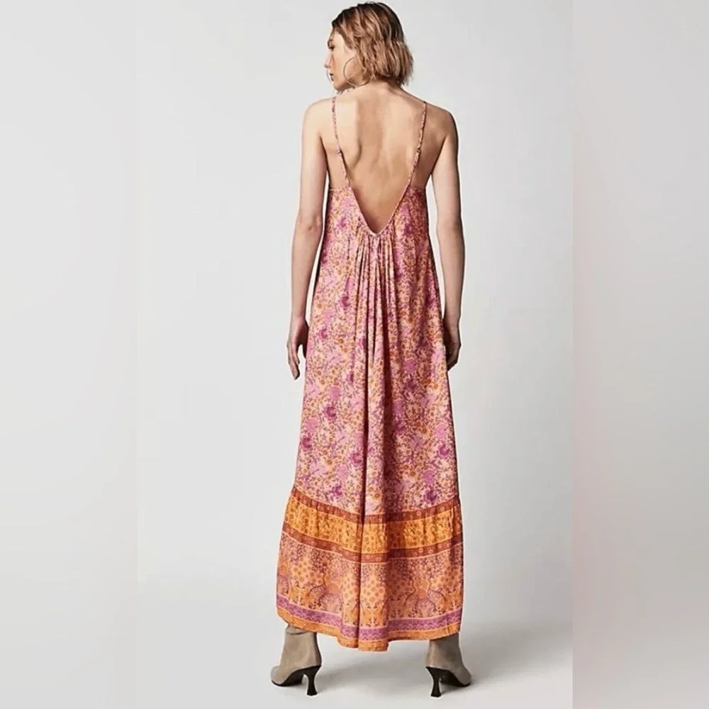 Spell Village Strappy Maxi Dress in Sunrise New - Picture 5 of 12